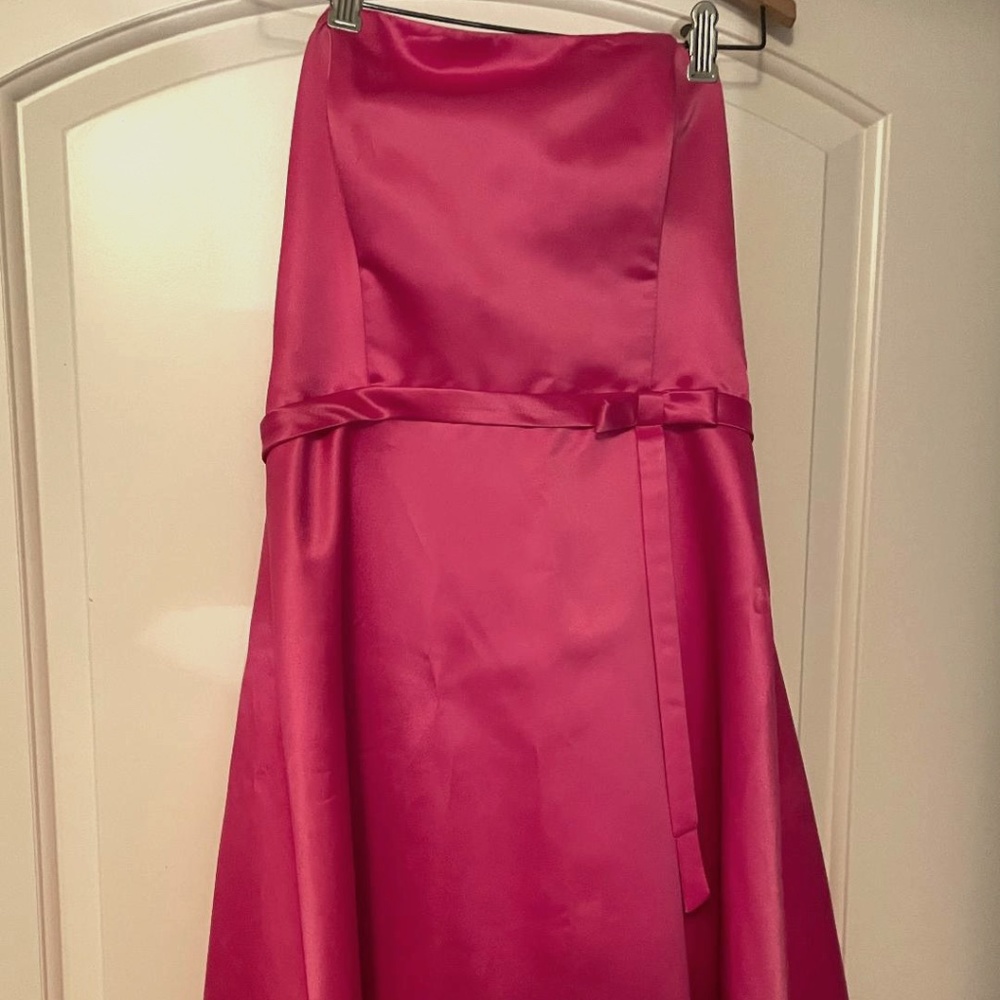 Y2K Fiesta Formal-Strapless/Bright Pink/Size Large